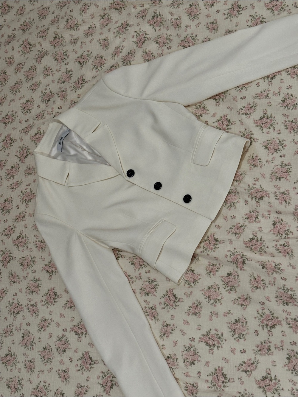 White Tailored Cropped Blazer - JustFab